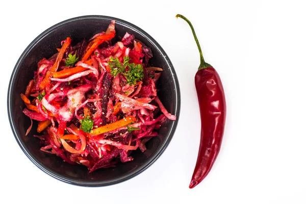 Пряный овощной салат — стоковое фото