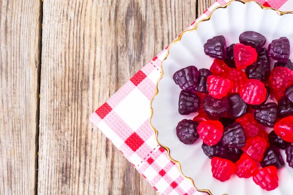 Chewing marmalade jelly candies with berry flavor — Stock Photo, Image