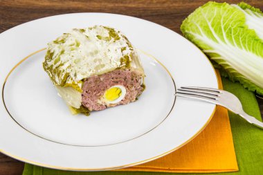 Lahana, rulo yumurta, kıyılmış