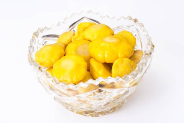 Küçük kabak Vintage kristal salata kaseye Marine