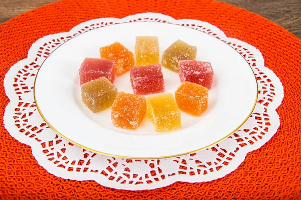 Sweet Candied Fruit Jelly — Stock Photo, Image