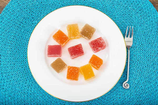 Sweet Candied Fruit Jelly — Stock Photo, Image