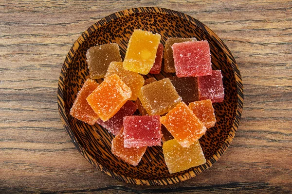 Sweet Candied Fruit Jelly — Stock Photo, Image