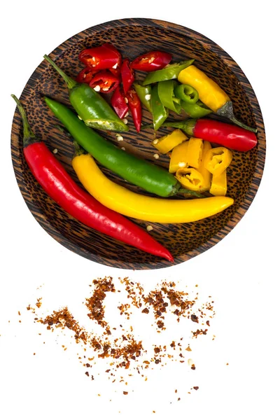 Mistura colorida das pimentas mais frescas e quentes — Fotografia de Stock