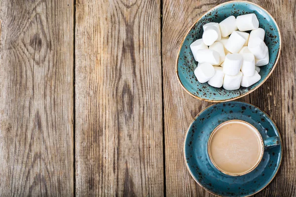 Malvavisco blanco y café con leche —  Fotos de Stock
