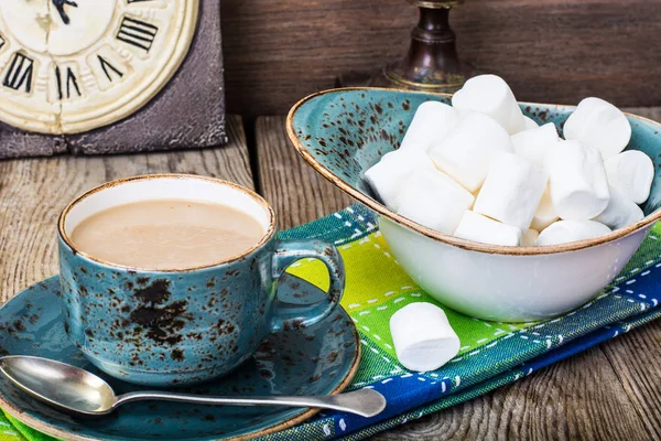 Malvavisco blanco y café con leche — Foto de Stock