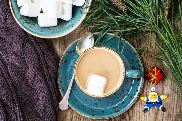 Malvavisco blanco y café con leche — Foto de Stock