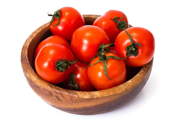 Little fresh tomatoes in a bowl — Stock Photo, Image