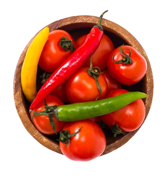 Little fresh tomatoes in a bowl — Stock Photo, Image