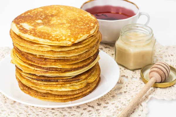 Pancake on a white background — Stock Photo, Image