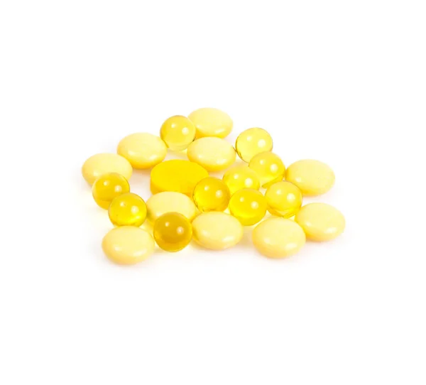 Pilule colorée pharmaceutique, capsules, multivitamines, suppléments — Photo