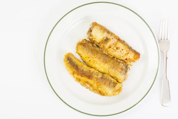 Рыба, жареная в хлебных крошках — стоковое фото