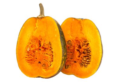 Tohumlar, Balkabagi yarısı beyaz bir arka plan üzerinde pay