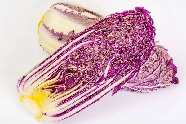 Red Chinese cabbage on a light  background — Stock Photo, Image