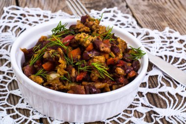 Meksika yemek, kıyma kırmızı biber ile