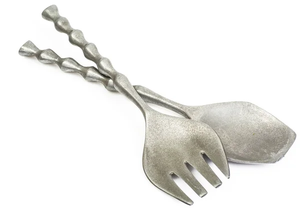 Metal cutlery souvenir on White — Stock Photo, Image