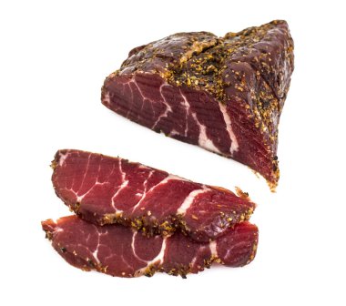 Aşağıdaki sığır eti beyaz izole