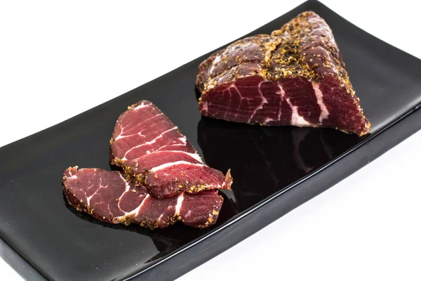 Balyk carne isolada em branco — Fotografia de Stock