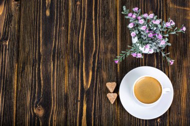 Taze demlenmiş sıcak aromatik espresso