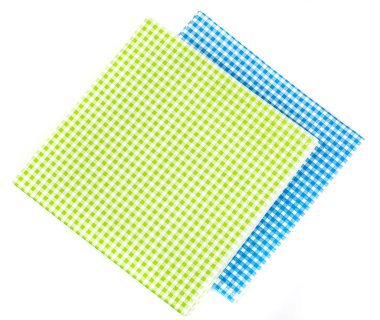 Beyaz arka plan üzerinde izole tek kullanımlık kağıt peçete hizmet