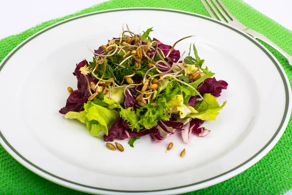 Salade met spruiten van rogge — Stockfoto