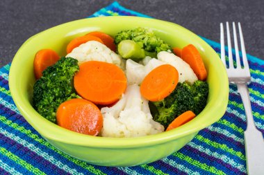 Diyet gıda sebze buğulama