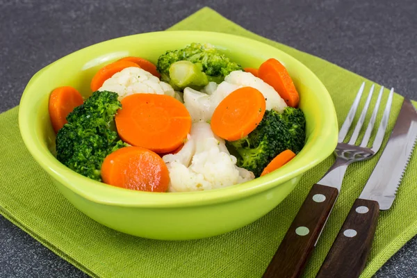 Dietiska livsmedel ångade grönsaker — Stockfoto