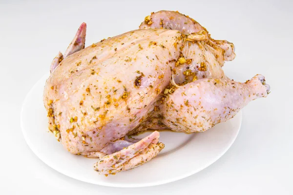 Pollo en salsa de mostaza y ajo para hornear en el horno — Foto de Stock