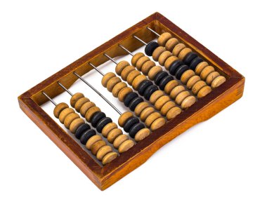 Ahşap vintage izole üzerinde beyaz arka plan ölçekler