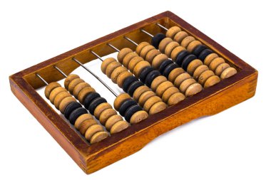 Ahşap vintage izole üzerinde beyaz arka plan ölçekler