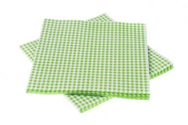 kağıt peçete üzerine beyaz izole