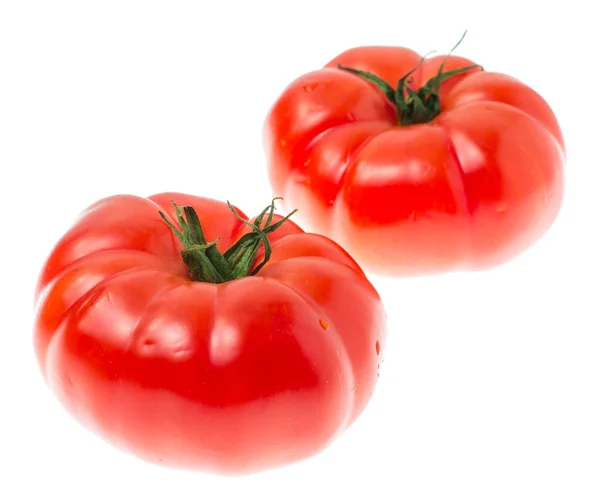 Tomate vermelho isolado sobre fundo branco — Fotografia de Stock