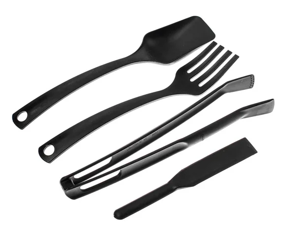 Gadgets de cocina de plástico negro para cocinar —  Fotos de Stock