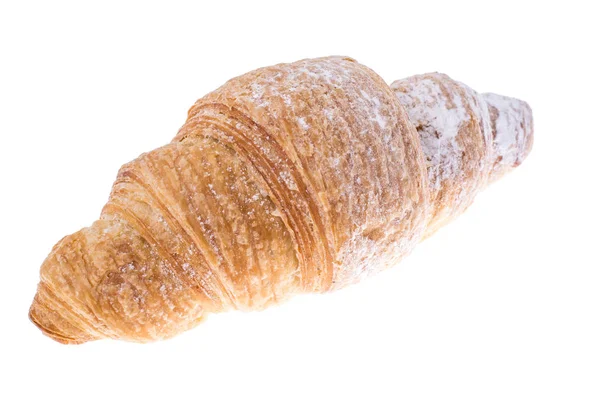 Croissant caldo fresco isolato su bianco — Foto Stock