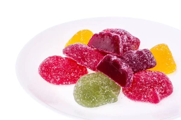 Multicolored fruit jelly marmalade — Stock Photo, Image
