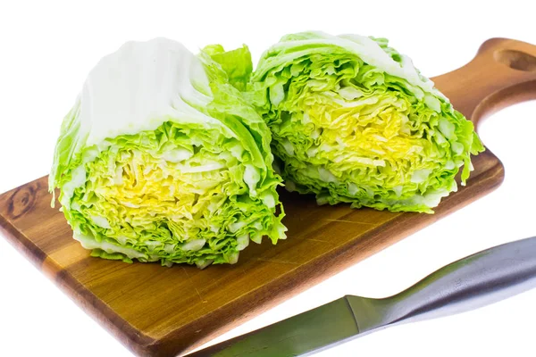 Head of fresh green Chinese cabbage — Stock Photo, Image