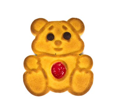 Marmelat ve çikolata ile çocuk kurabiye ayılar için pişirme