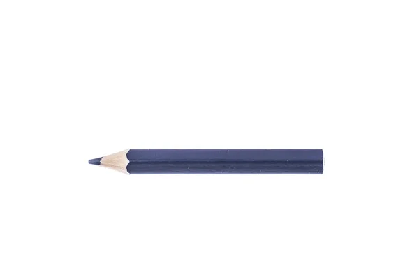 Una matita blu colorata isolata su sfondo bianco . — Foto Stock