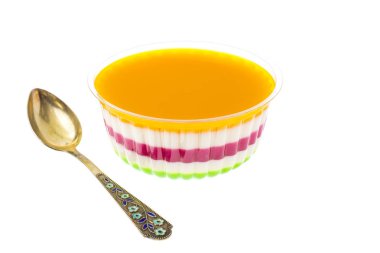 Kolay düşük kalorili desser: meyve ve meyve jöle.