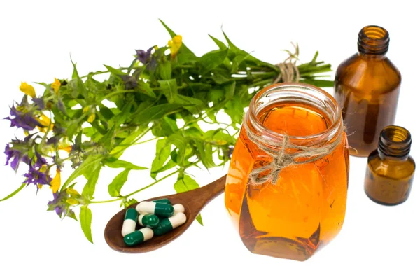 Honey treatment in folk medicine — Stock Photo, Image