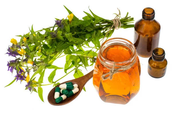 Honey treatment in folk medicine — Stock Photo, Image