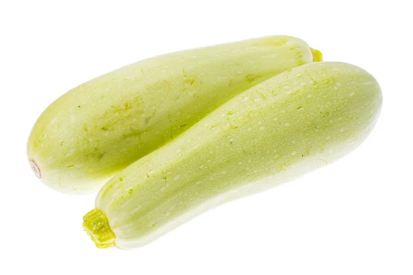 Unga zucchini på vit bakgrund. — Stockfoto