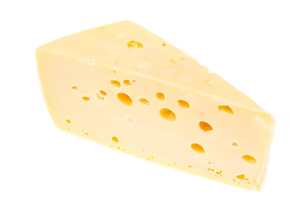 Piece of hard cheese on white background — Stock Photo, Image