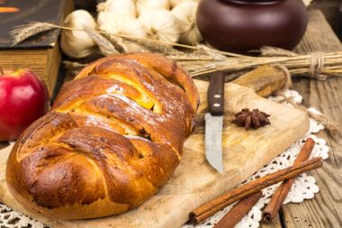 Elmalı turta Şükran gününde tarçın ile