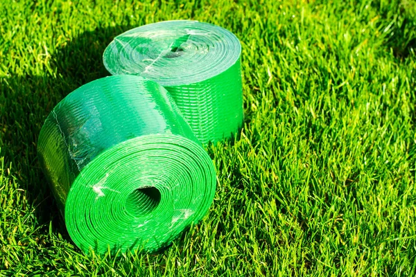 Plastic ribbon for garden — Stock Photo, Image