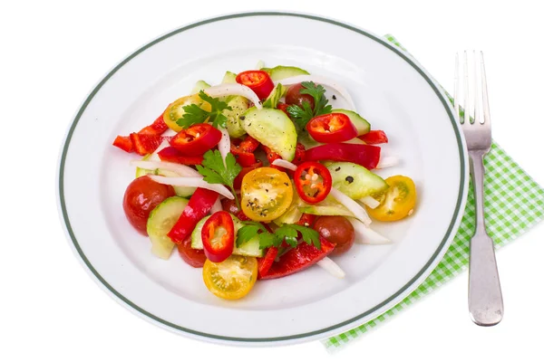 Acı biber salatası vegan