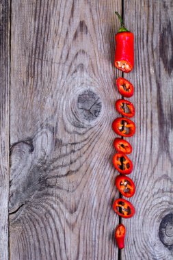 Acı biber ahşap tablo