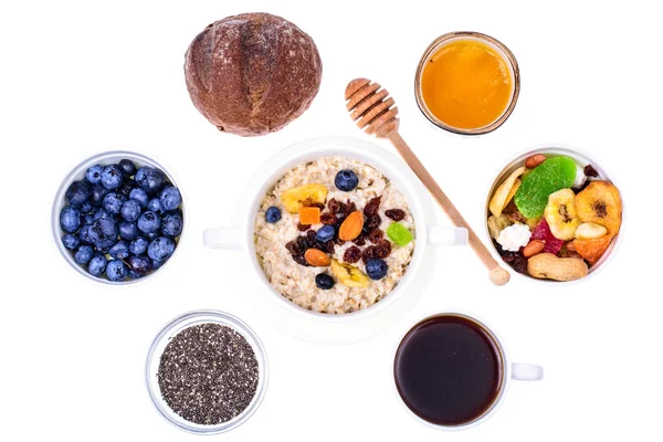 Kolay, sağlıklı kahvaltı yemekleri kümesi