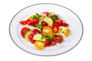 Acı biber salatası vegan