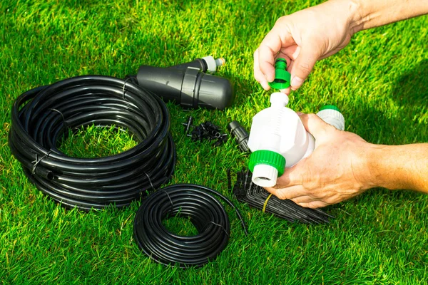 Otomatik sulama sistemi bitkilerde yataklar için